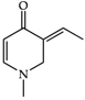 image of (E)-3-ethylidene-1-methyl-2,3-dihydropyridin-4(1H)-one 